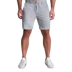 State and Liberty Athletic Fit Drawstring Shorts - Grey Houndstooth