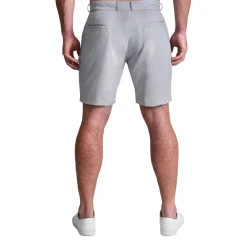 State and Liberty Athletic Fit Drawstring Shorts - Grey Houndstooth