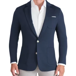 State and Liberty Athletic Fit Knit Blazer - Navy