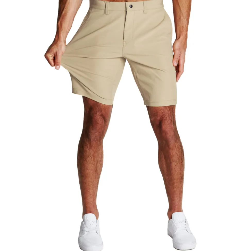 State and Liberty Athletic Fit Shorts - Mid Khaki