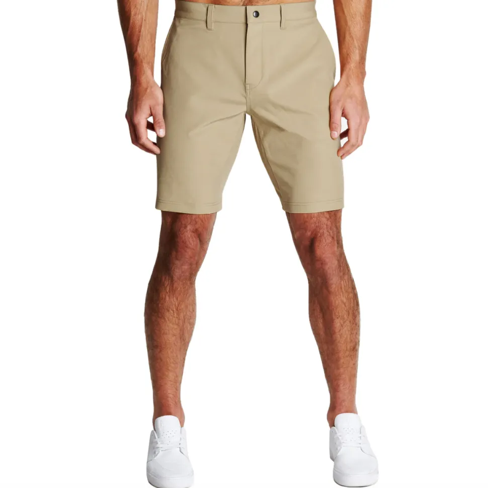 State and Liberty Athletic Fit Shorts - Mid Khaki