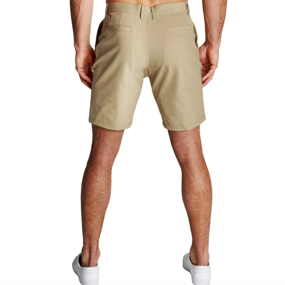 State and Liberty Athletic Fit Shorts - Mid Khaki