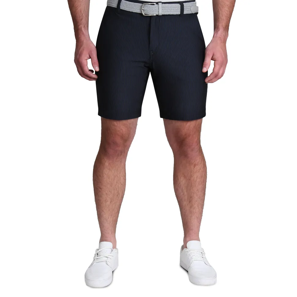 State and Liberty Athletic Fit Shorts - Navy Seersucker