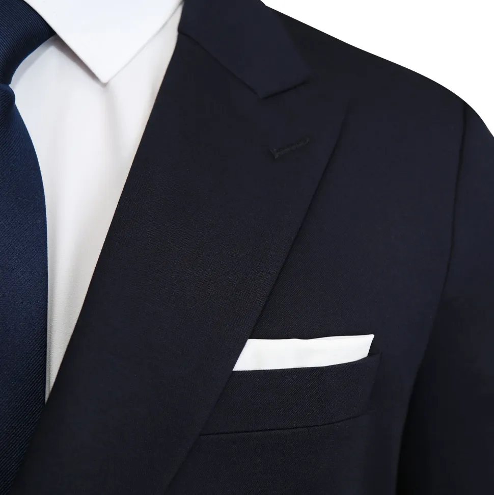 State and Liberty Athletic Fit Stretch Blazer - Navy Double Breasted