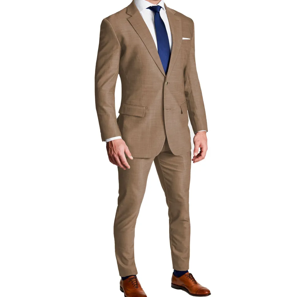 State and Liberty Athletic Fit Stretch Blazer - Heathered Cappuccino