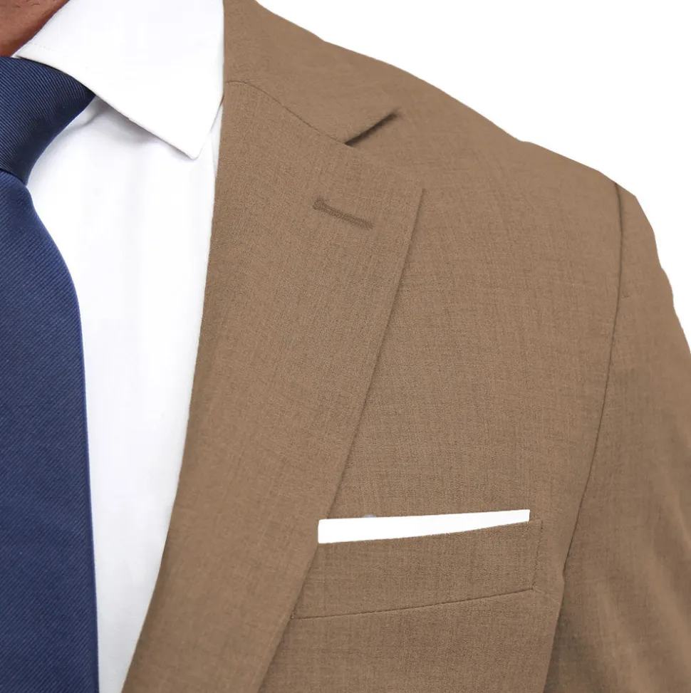 State and Liberty Athletic Fit Stretch Blazer - Heathered Cappuccino