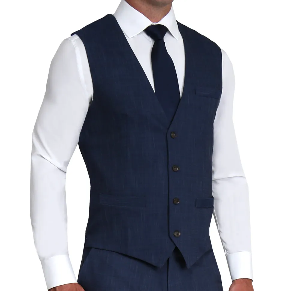 State and Liberty Athletic Fit Stretch Blazer - Heathered Navy