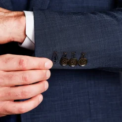 State and Liberty Athletic Fit Stretch Blazer - Heathered Navy