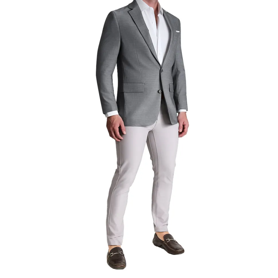 State and Liberty Athletic Fit Stretch Blazer - Heathered Grey