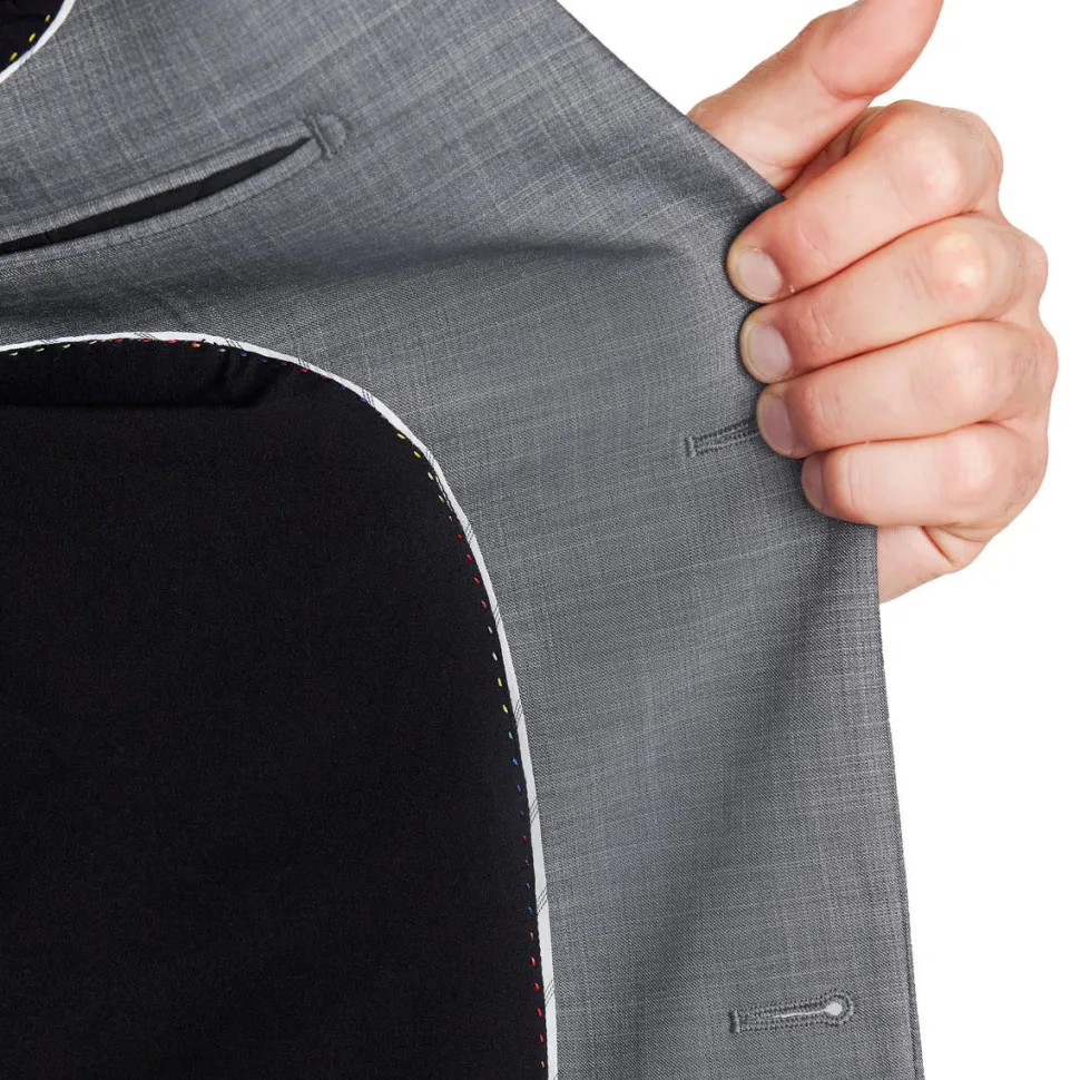 State and Liberty Athletic Fit Stretch Blazer - Heathered Grey