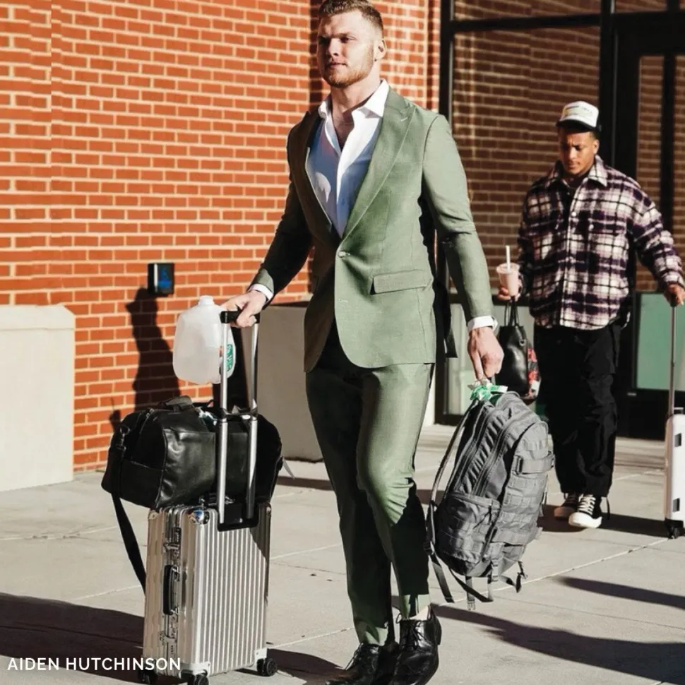 State and Liberty Athletic Fit Stretch Blazer - Heathered Forest Green