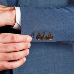 State and Liberty Athletic Fit Stretch Blazer - Heathered Blue