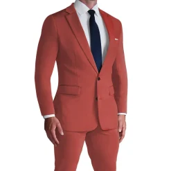 State and Liberty Athletic Fit Stretch Blazer - Solid Brick