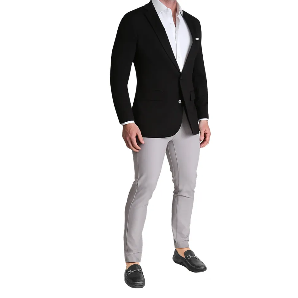 State and Liberty Athletic Fit Stretch Blazer - Black