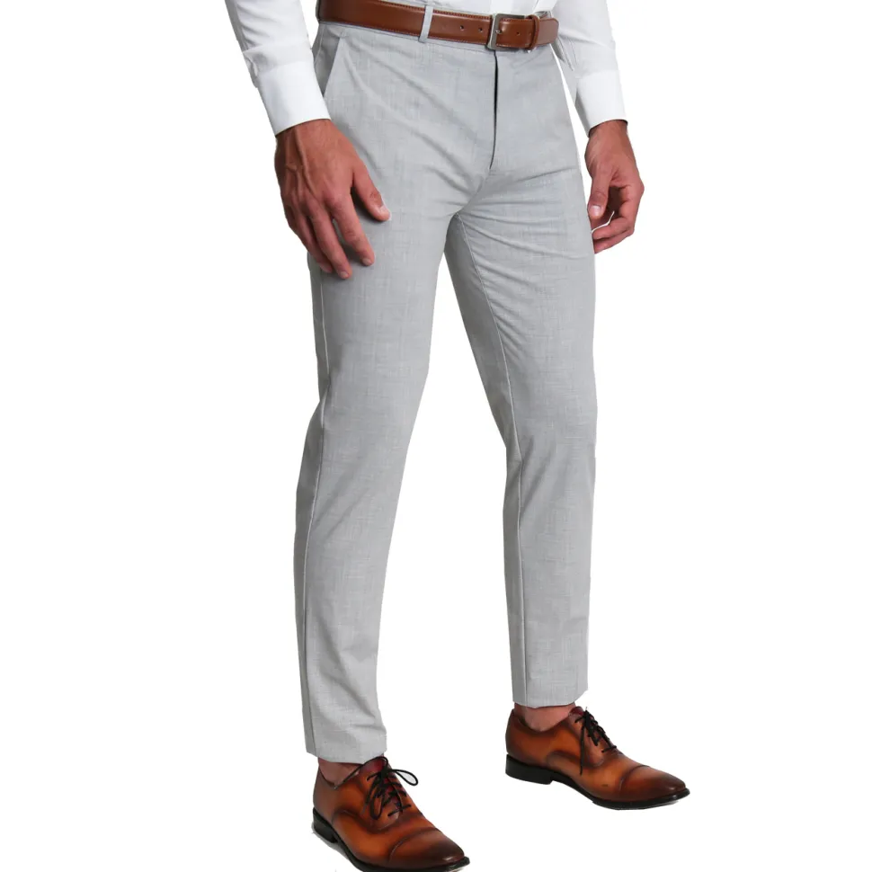 State and Liberty Athletic Fit Stretch Blazer - Lightweight Heathered Light Grey