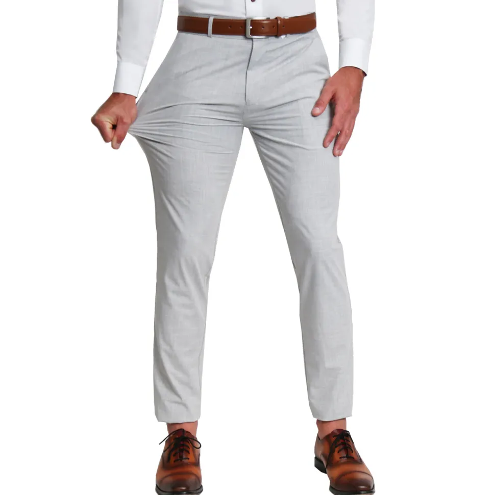 State and Liberty Athletic Fit Stretch Blazer - Lightweight Heathered Light Grey