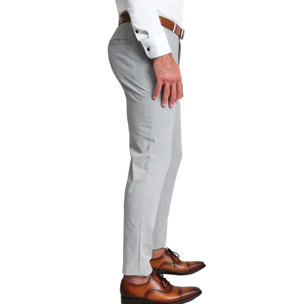 State and Liberty Athletic Fit Stretch Blazer - Lightweight Heathered Light Grey