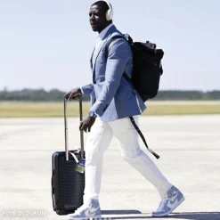 State and Liberty Athletic Fit Stretch Blazer - Heathered Light Blue