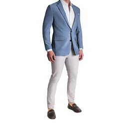 State and Liberty Athletic Fit Stretch Blazer - Heathered Light Blue