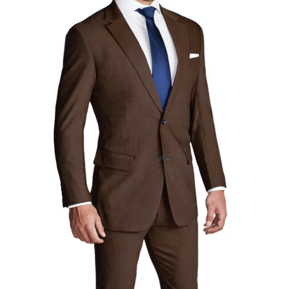 State and Liberty Athletic Fit Stretch Blazer - Lightweight Heathered Chocolate