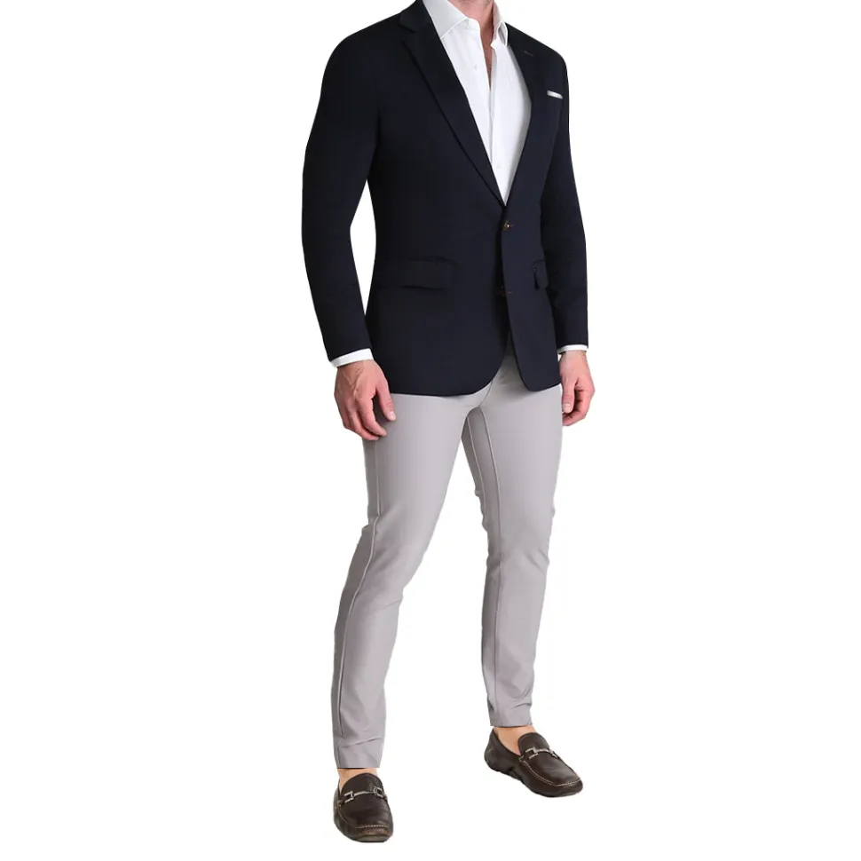 State and Liberty Athletic Fit Stretch Blazer - Navy