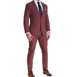 State and Liberty Athletic Fit Stretch Blazer - Heathered Maroon