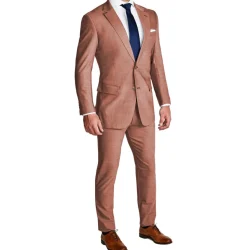 State and Liberty Athletic Fit Stretch Suit - Heathered Salmon