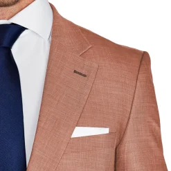 State and Liberty Athletic Fit Stretch Suit - Heathered Salmon