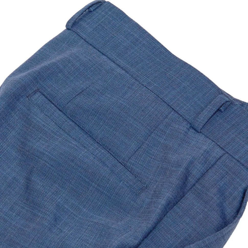 State and Liberty Athletic Fit Stretch Suit Pants - Heathered Blue