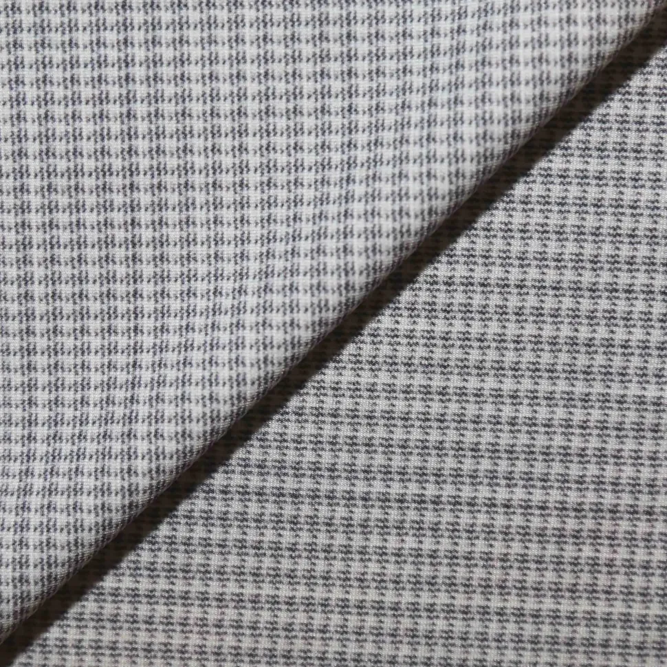 State and Liberty Athletic Fit Stretch Suit - Light Grey Microcheck