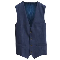 State and Liberty Athletic Fit Stretch Suit Vest - Heathered Navy