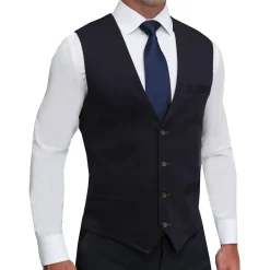 State and Liberty Athletic Fit Stretch Suit Vest - Navy