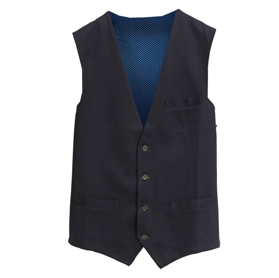 State and Liberty Athletic Fit Stretch Suit Vest - Navy