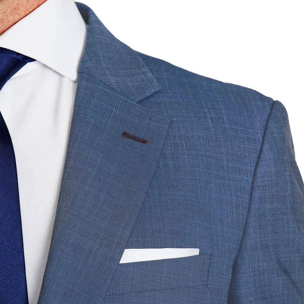 State and Liberty Athletic Fit Stretch Suit - Heathered Blue