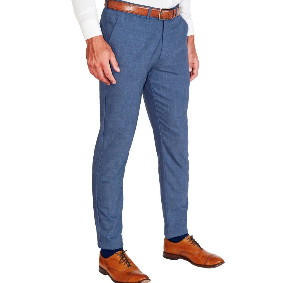 State and Liberty Athletic Fit Stretch Suit - Heathered Blue