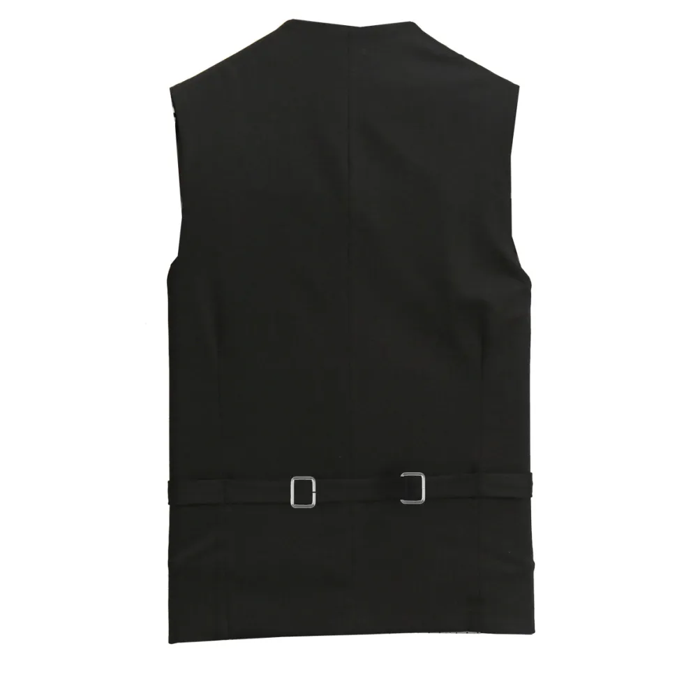 State and Liberty Athletic Fit Stretch Suit Vest - Black