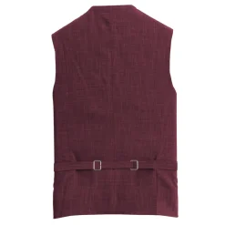 State and Liberty Athletic Fit Stretch Suit Vest - Heathered Maroon