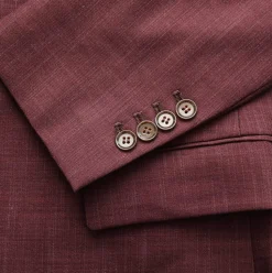 State and Liberty Athletic Fit Stretch Suit - Heathered Maroon