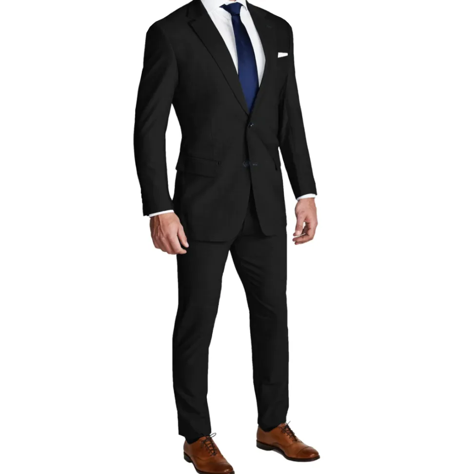 State and Liberty Athletic Fit Stretch Suit - Heathered Black