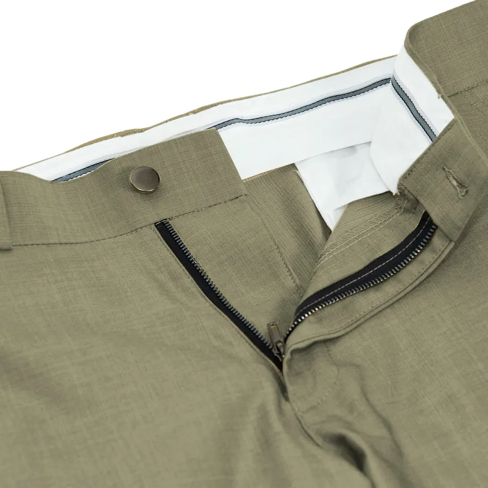 State and Liberty Athletic Fit Stretch Suit Pants - Heathered Olive