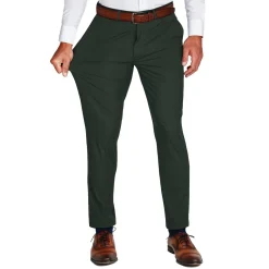 State and Liberty Athletic Fit Stretch Suit Pants - Solid Hunter Green