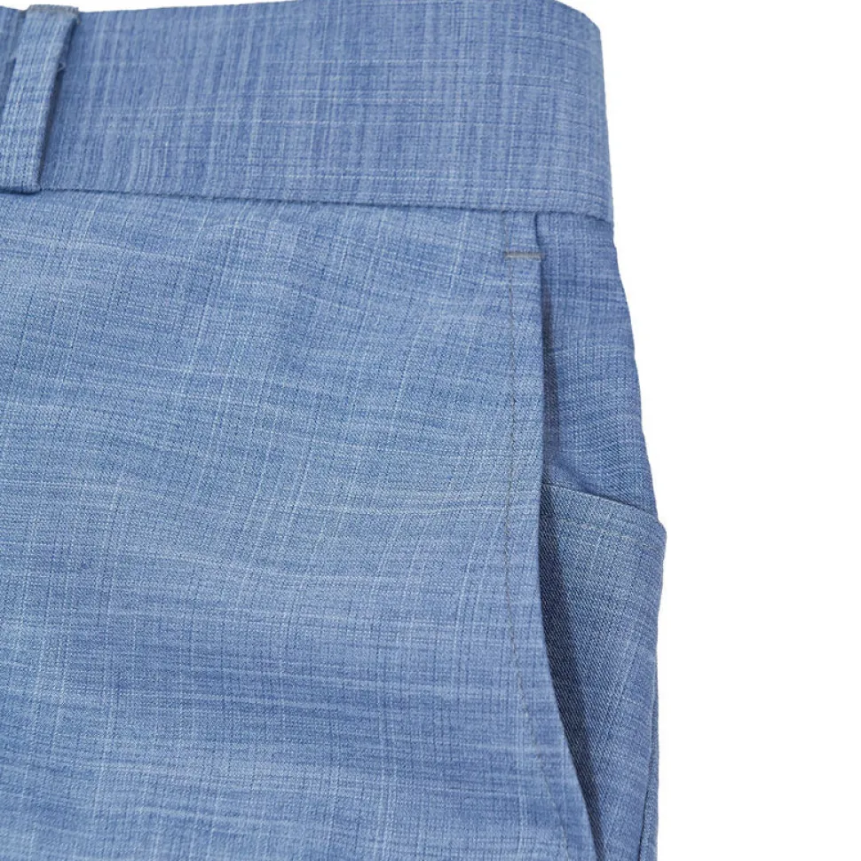 State and Liberty Athletic Fit Stretch Suit Pants - Heathered Light Blue