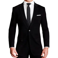 State and Liberty Athletic Fit Stretch Suit - Black