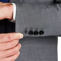 State and Liberty Athletic Fit Stretch Suit - Heathered Grey