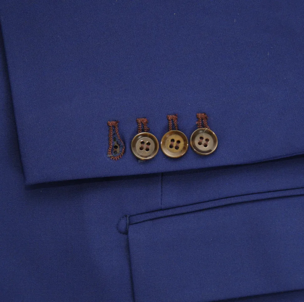 State and Liberty Athletic Fit Stretch Suit - Solid Royal Blue