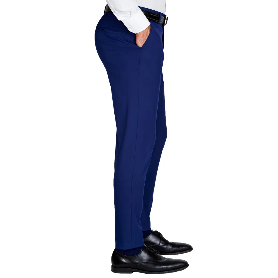 State and Liberty Athletic Fit Stretch Suit - Solid Royal Blue