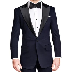 State and Liberty Athletic Fit Stretch Tuxedo - Navy with Peak Lapel