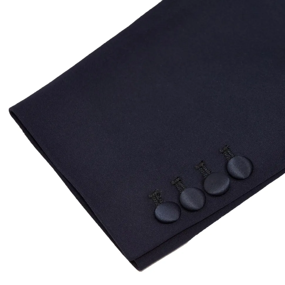 State and Liberty Athletic Fit Stretch Tuxedo - Navy with Peak Lapel