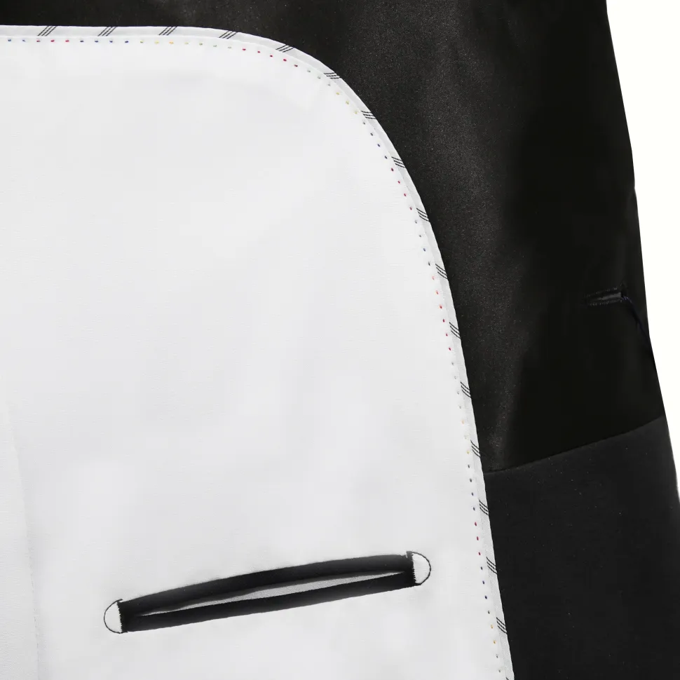 State and Liberty Athletic Fit Stretch Tuxedo Jacket - Black with Shawl Lapel