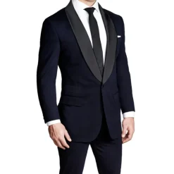 State and Liberty Athletic Fit Stretch Tuxedo - Navy with Shawl Lapel